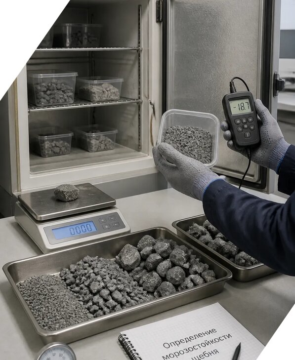 Определение морозостойкости щебня в Копейске от 3592 р. | ЭкспертизаРоссия